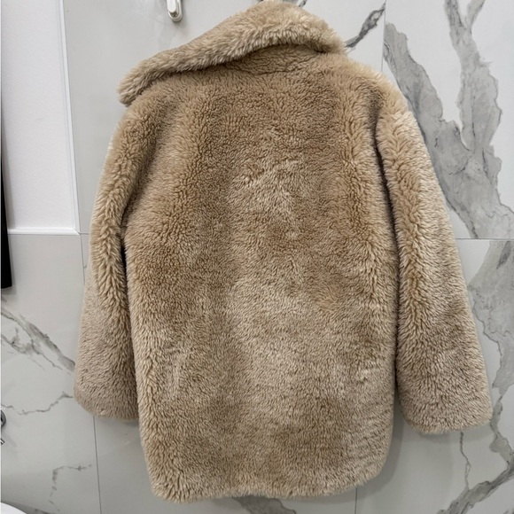 Free People Pretty Perfect Faux Fur Tan Jacket Pecoat - Picture 7 of 9